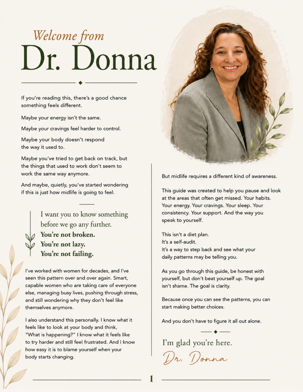 Welcome from Dr. Donna page